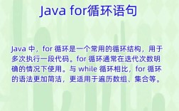 Java中for关键字的具体含义是什么？