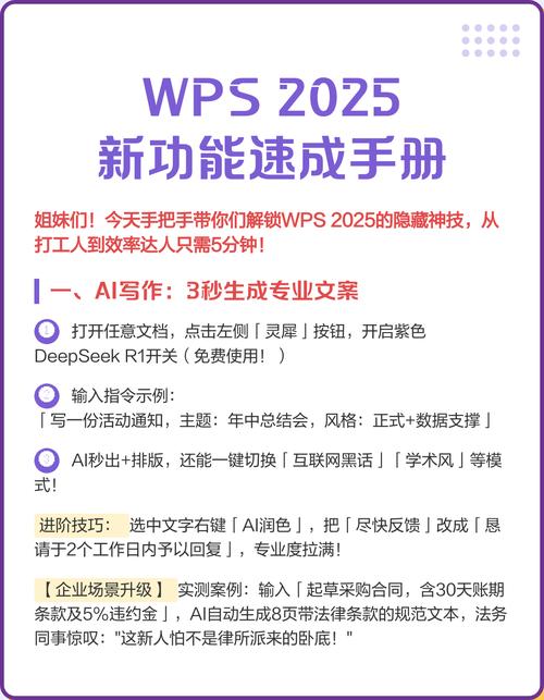WPS文字2025教程有哪些新功能？-图1